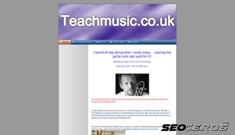 teachmusic.co.uk desktop preview