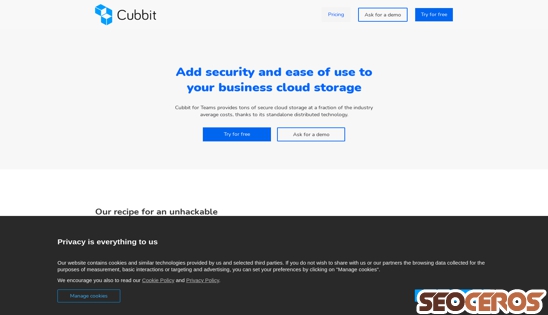 teams.cubbit.io/secure-file-storage desktop obraz podglądowy