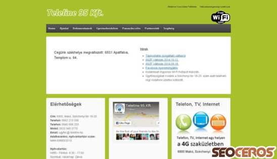 teleline.hu desktop förhandsvisning
