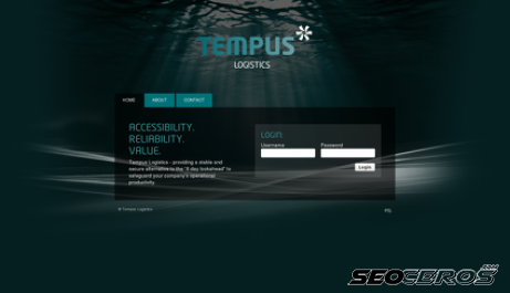tempuslogistics.co.uk desktop förhandsvisning