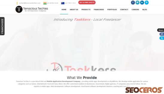 tenacioustechies.com desktop previzualizare