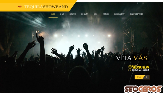 tequilashowband.sk desktop előnézeti kép