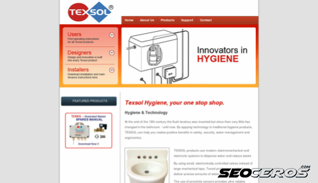 texsolhygiene.co.uk desktop náhled obrázku