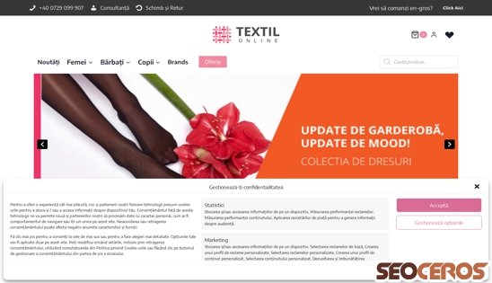 textilonline.ro desktop Vorschau