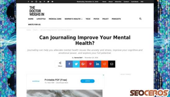 thedoctorweighsin.com/can-journaling-improve-your-mental-health desktop obraz podglądowy