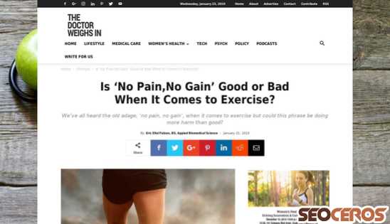 thedoctorweighsin.com/no-pain-no-gain-exercise desktop preview