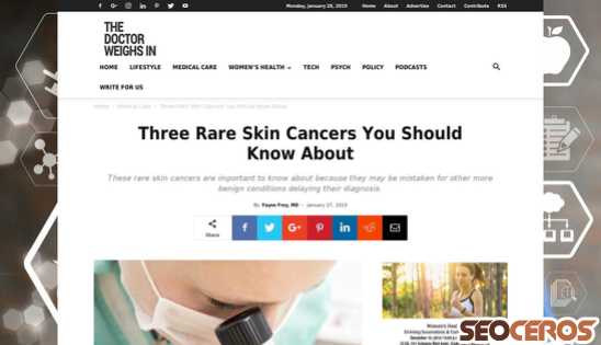 thedoctorweighsin.com/rare-skin-cancers desktop náhľad obrázku