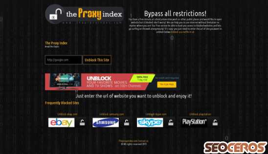 theproxyindex.com desktop náhľad obrázku