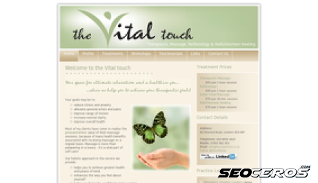 thevitaltouch.co.uk desktop Vista previa