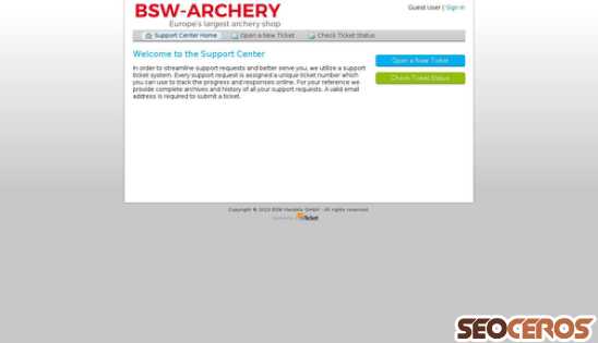 ticket.bsw-archery.eu desktop előnézeti kép