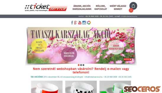 ticketservice.hu desktop előnézeti kép