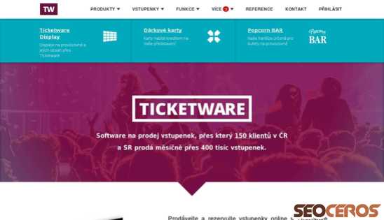 ticketware.cz desktop Vorschau