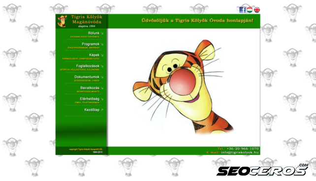 tigriskolyok.hu desktop előnézeti kép