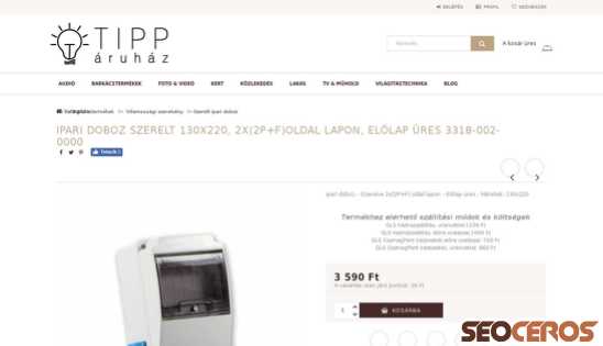 tipparuhaz.hu/IPARI-DOBOZ-SZERELT-130X220-2X2P-FOLDAL-LAPON-ELOL desktop előnézeti kép