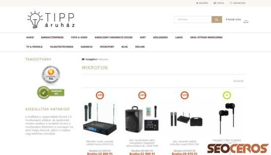 tipparuhaz.hu/kategoria/mikrofon desktop förhandsvisning