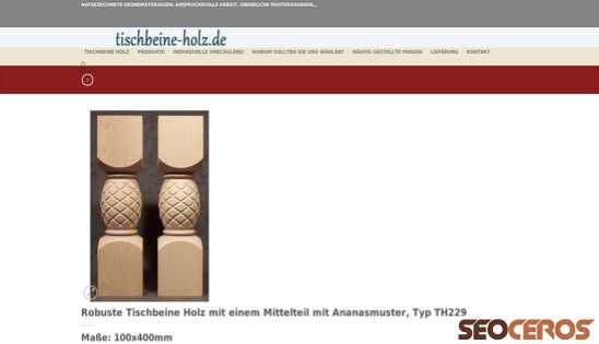 tischbeine-holz.de/produkt/robuste-tischbeine-holz-mit-einem-mittelteil-mit-ananasmuster-typ-th229 desktop 미리보기