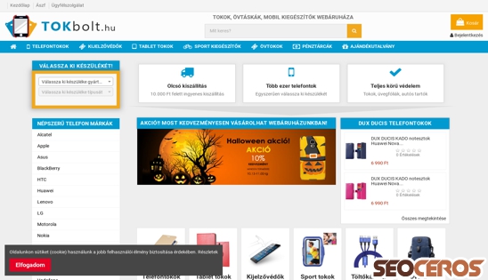 tokbolt.hu desktop náhľad obrázku