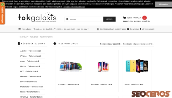 tokgalaxis.hu/telefontokok desktop obraz podglądowy