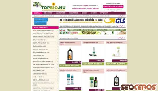 topbio.hu desktop előnézeti kép