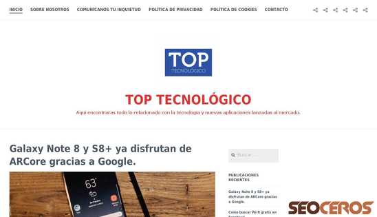 toptecnologico.com desktop Vorschau