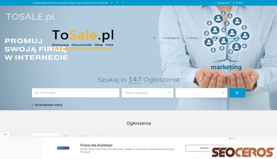 tosale.pl desktop Vorschau