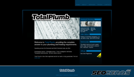 totalplumb.co.uk desktop Vista previa