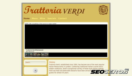 trattoriaverdi.co.uk desktop previzualizare
