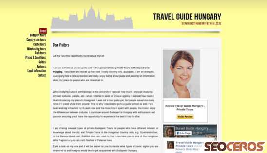 travelguidehungary.com desktop förhandsvisning