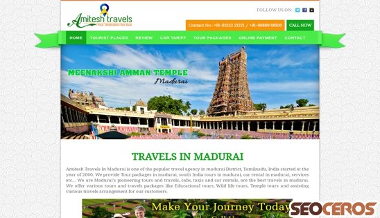 travelsinmadurai.co.in desktop previzualizare