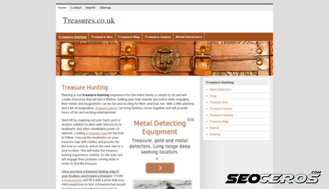 treasures.co.uk desktop förhandsvisning