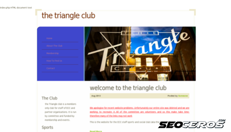 triangle-club.co.uk desktop vista previa