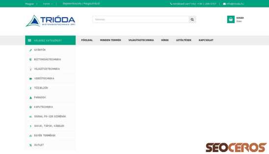 trioda.hu desktop preview