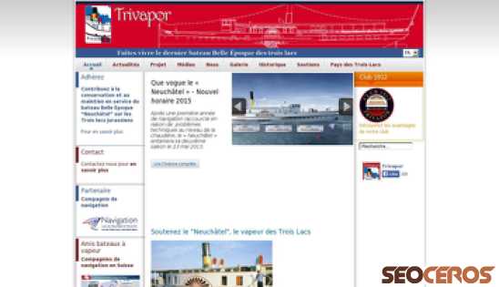 trivapor.ch desktop förhandsvisning