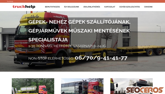 truckhelp.hu desktop náhľad obrázku