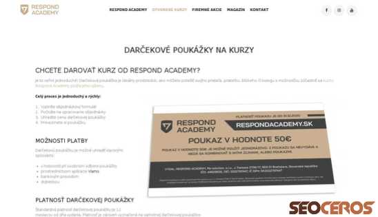 tst.respondacademy.sk/darcekove-poukazky-na-kurzy desktop obraz podglądowy