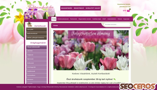 tulipanshop.hu desktop preview