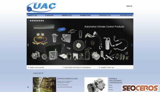 uacparts.com desktop előnézeti kép