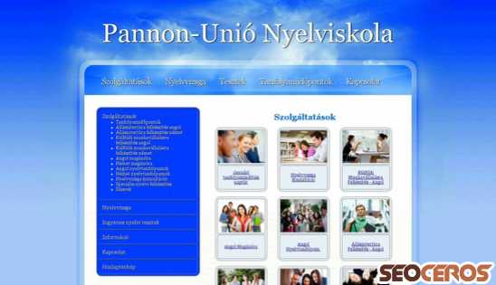 unionyelviskola.hu desktop előnézeti kép