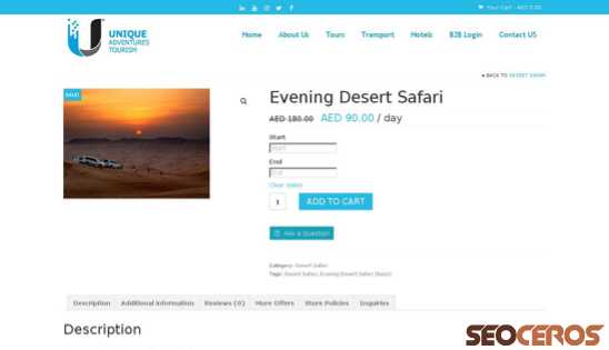 uniqueadvtours.com/product/evening-desert-safari desktop Vista previa