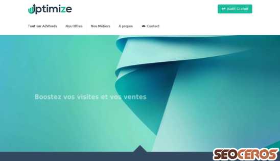 uptimize.fr desktop förhandsvisning