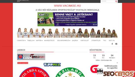 vacinkse.hu desktop előnézeti kép