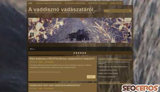 vaddisznovadaszat.hu desktop előnézeti kép