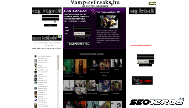 vampirefreaks.hu desktop obraz podglądowy