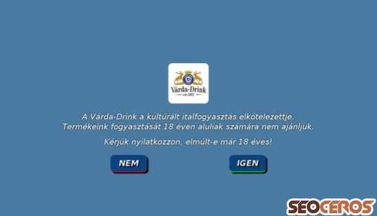 vardadrink.hu desktop náhled obrázku