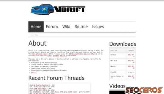 vdrift.net desktop Vista previa