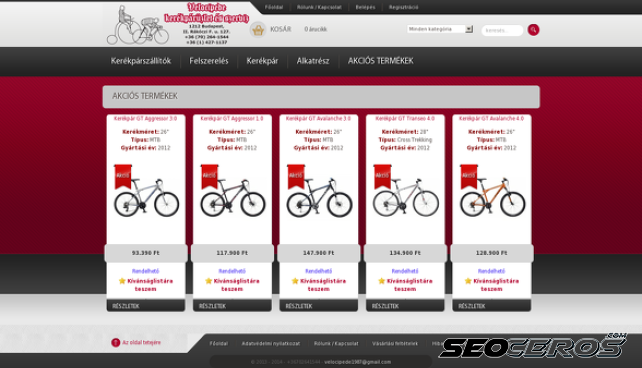 velocipede.hu desktop vista previa
