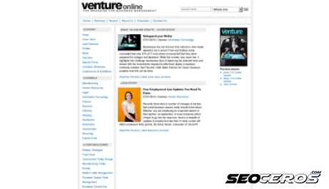 venturemagazine.co.uk desktop obraz podglądowy
