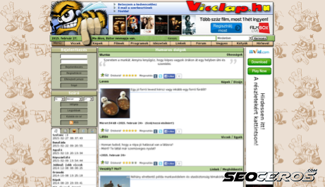 vicclap.hu desktop náhled obrázku