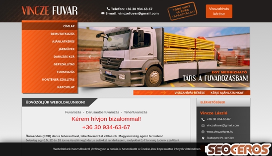 vinczefuvar.hu desktop előnézeti kép