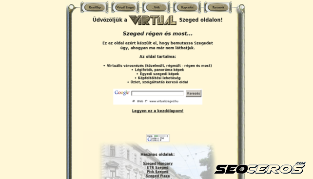 virtualszeged.hu desktop előnézeti kép